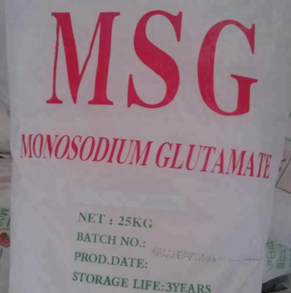 999 brand MSG 60mesh Monosodium Glutamate 25kg kraft paper bag packing