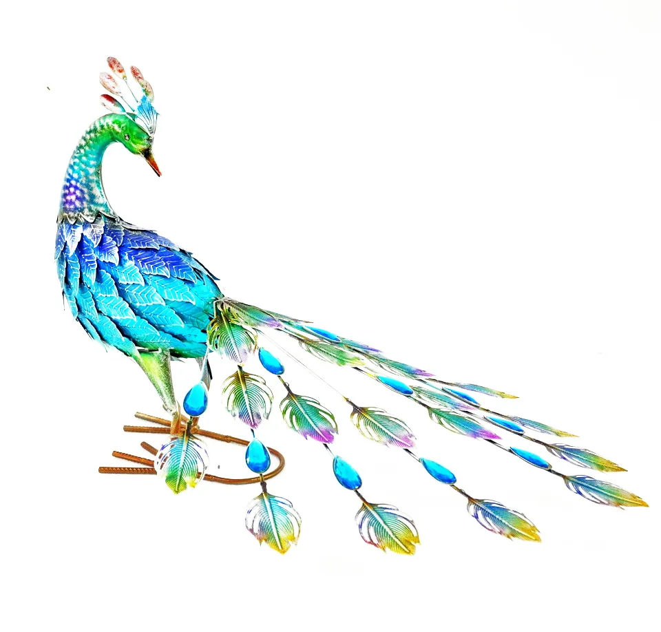 outdoor garden art metal Peacock Sculpture