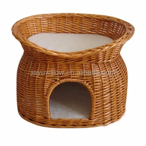 Wholesale Handmade Empty Wicker Pet Basket For Dogs