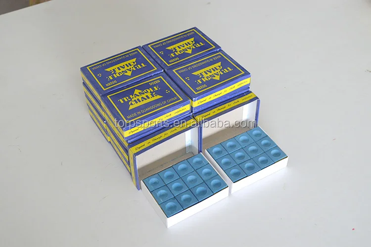 Box of 12 Blue Cubes of Pool Cue Chalk TP-C012