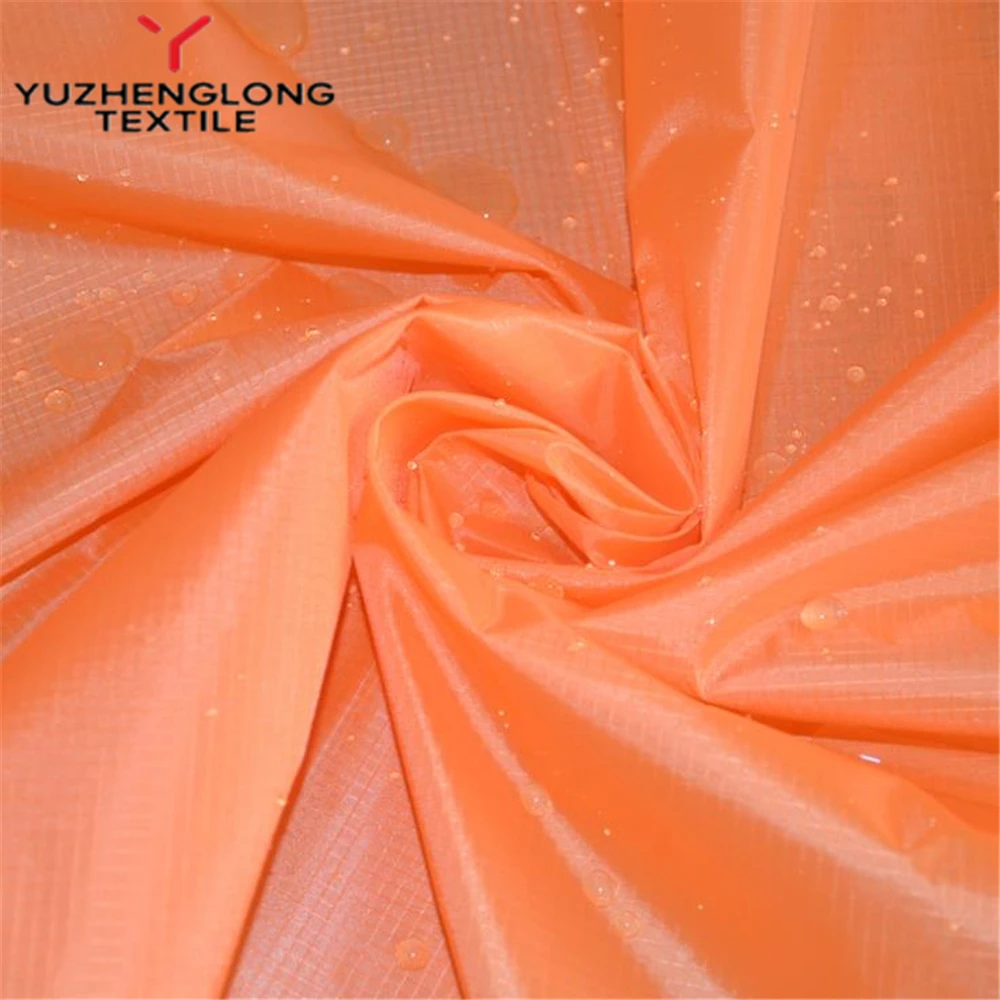 100%Polyester rib stop taffeta fabric with white pu coated/210T 0.3*0.3CM ribstop taffeta fabric