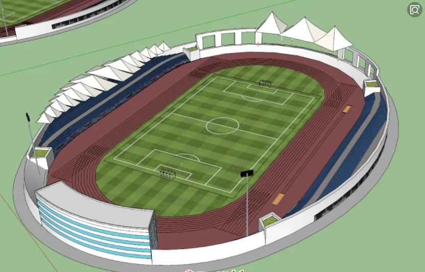 Top quality Ho scale football stadium model 3d miniature building model make