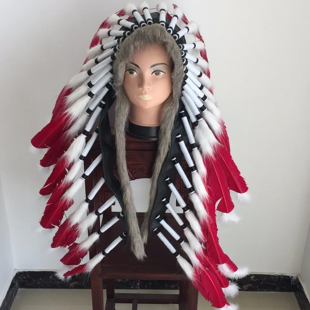 Feather Headdress American Indian Inspired|Kids Adults Indian Style Headdress for Party