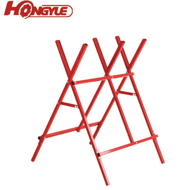 
stable square steel folding wood work log saw horse bench for sale 