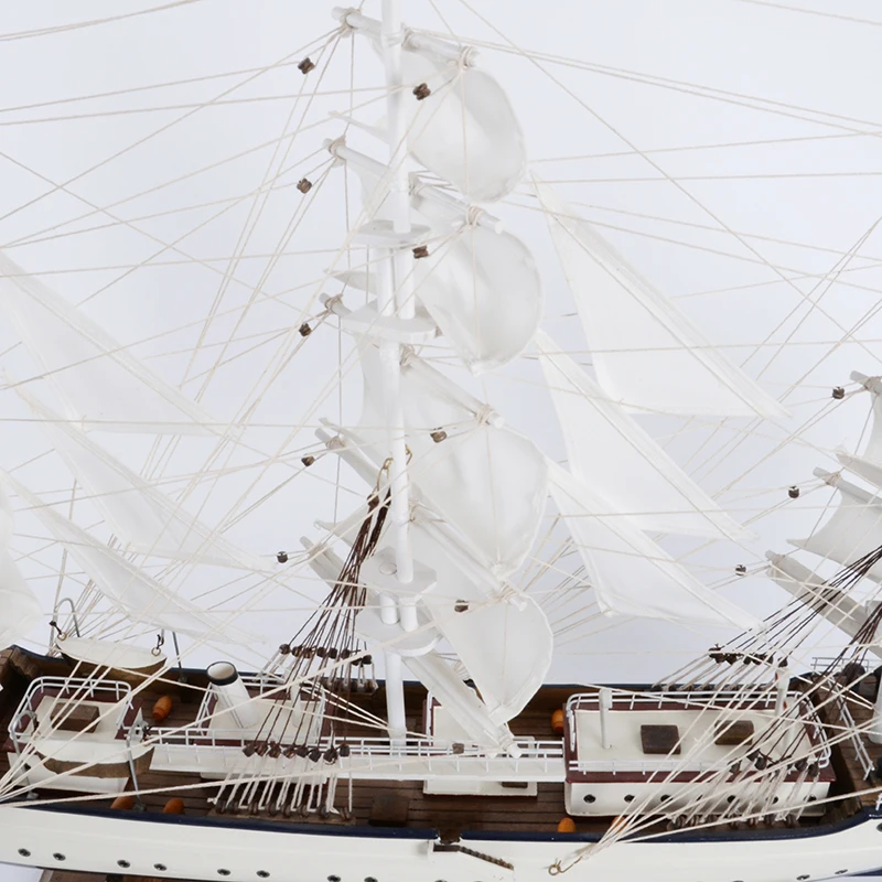 
Mettle New Arrival Length 103 CM Wooden Craft Sailboat Model For Garden Decoration 