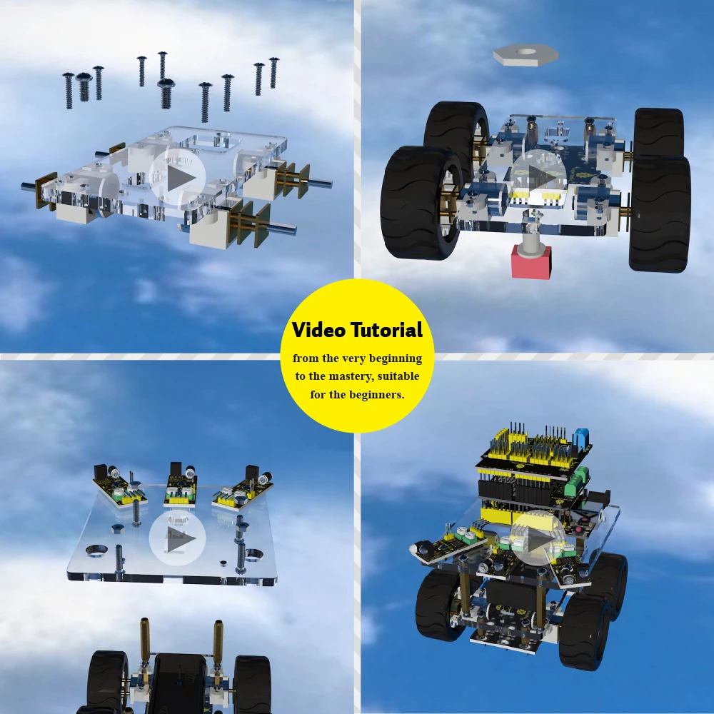 Новый Keyestudio Desktop беспроводной Bluetooth Мини-автомобиль Smart робот автомобилей DIY Kit