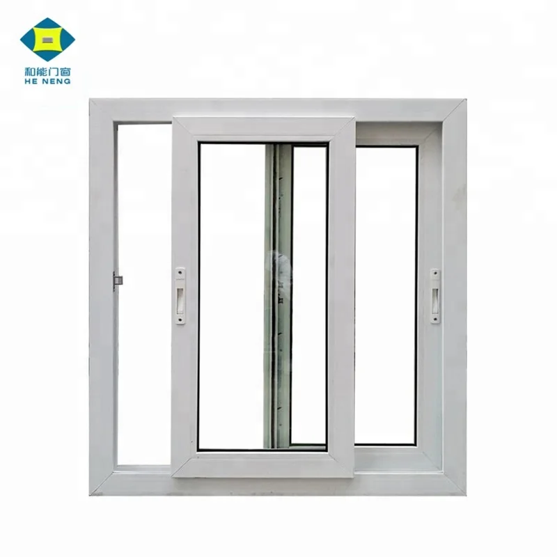 American Sash Anti-theft Screen Impact Double Glazed pvc Sliding Glass Window