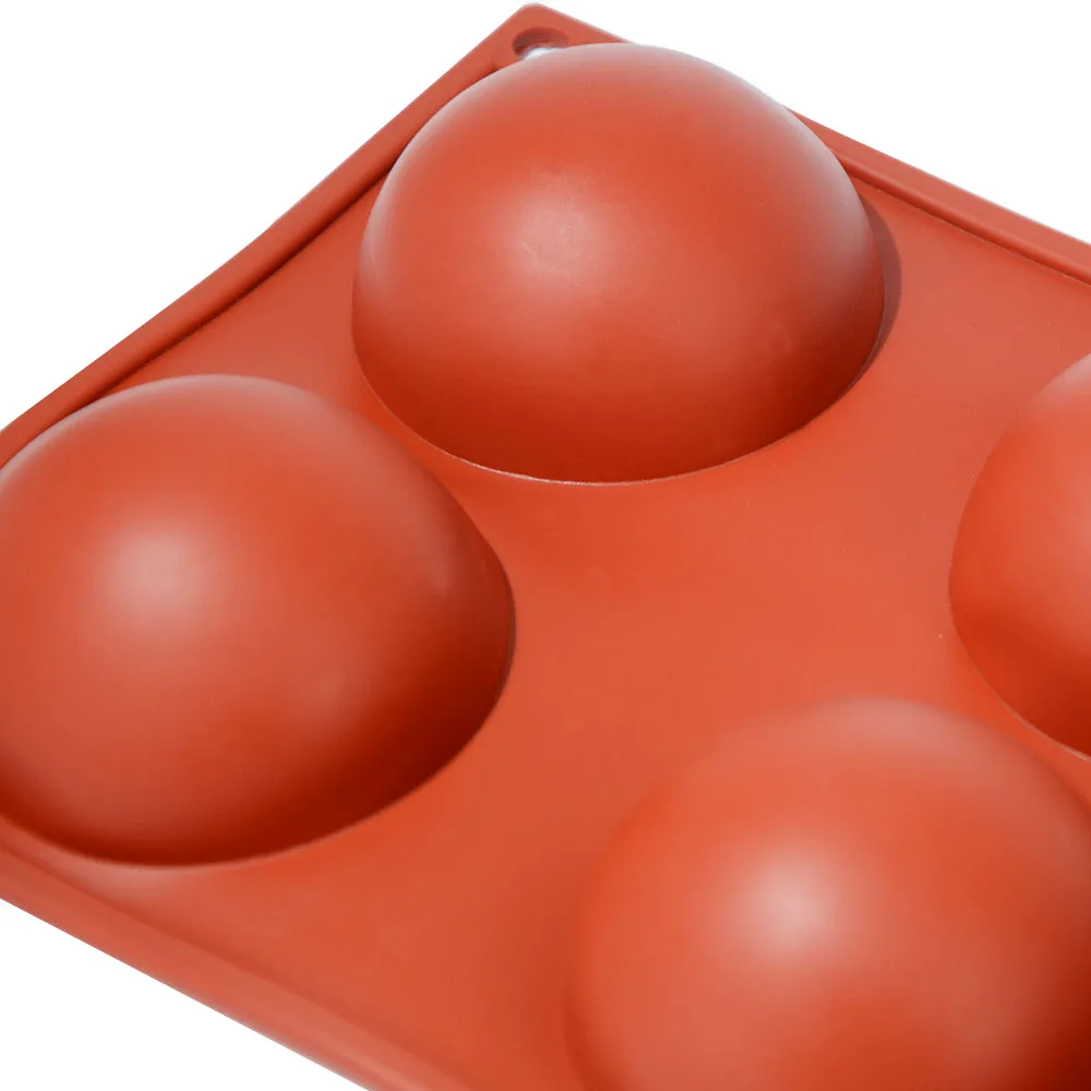 Custom 6 Holes Silicone Bomb Half sphere Silicone Soap Mold DIY Baking Mold Cake Pan Biscuit Chocolate Mold for Homemade Craft