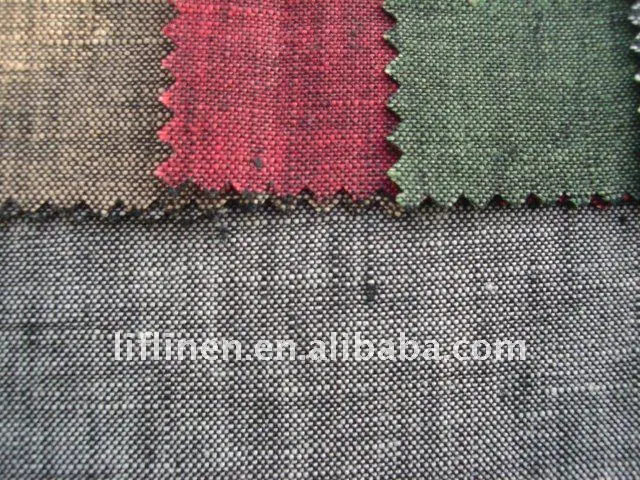 100% льняная пряжа, крашеная ткань для костюмов, брюк