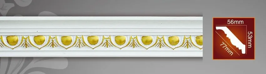 Interir Decoration PU Carving Cornice Moulding