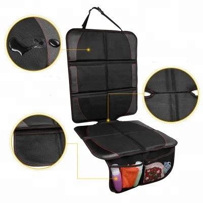 Large Auto Car Seat Protectors for Child Baby Car Seat,Thick Safety Padding Carseat Kick Mat with Organizer Pockets