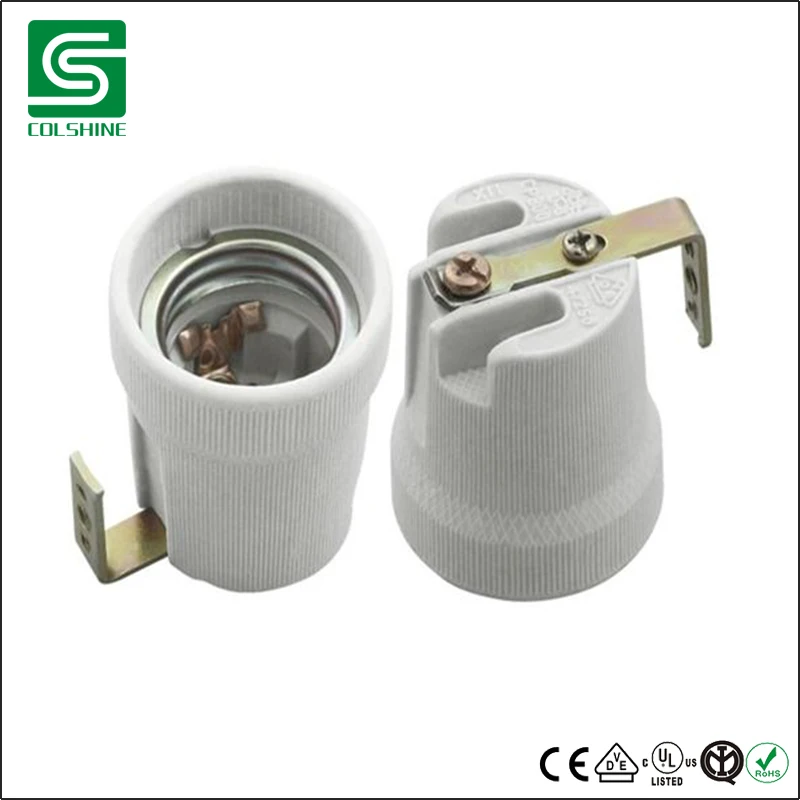 Colshine Supply E27 Porcelain Lamp Holder With M10 Support Bracket