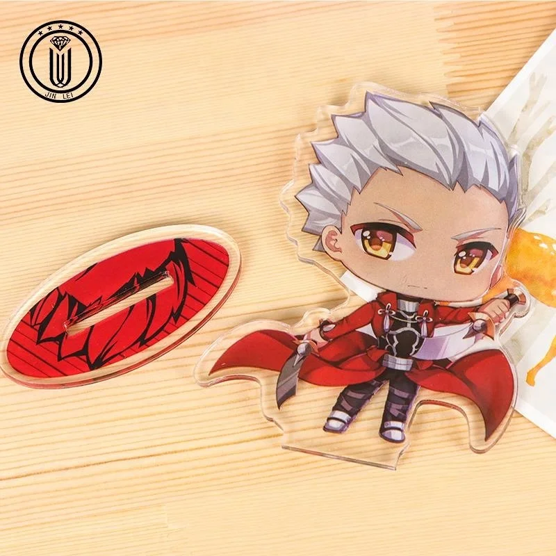 Пользовательские чай аниме стенд двухсторонние акриловые стоящего