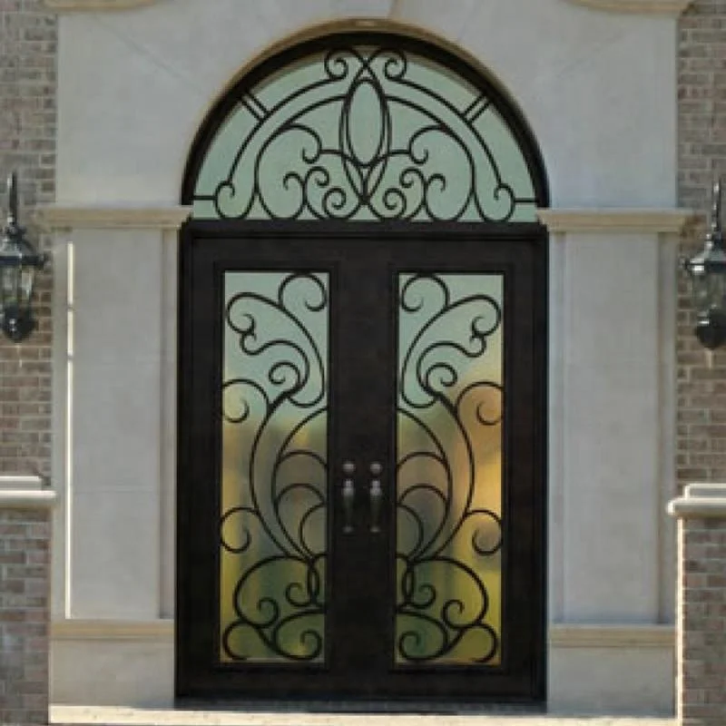 wrought iron security steel doors glass