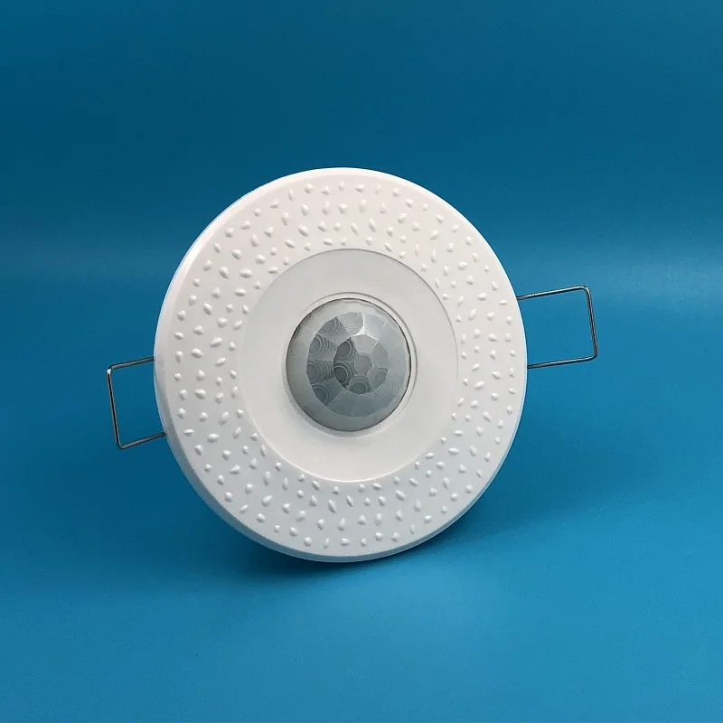 
Embedded hole size 80mm white Sound and light-controlled energy-saving switch with fire control relay output 