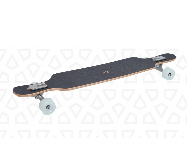Freestyle Drop-through Longboard 39 x 8.3 inches Hard Rock Canadian Maple Skateboard for Freeride Downhill Cruising AQ1314