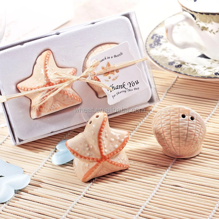 Подарок морская звезда и снаряды соль и перец шейкер