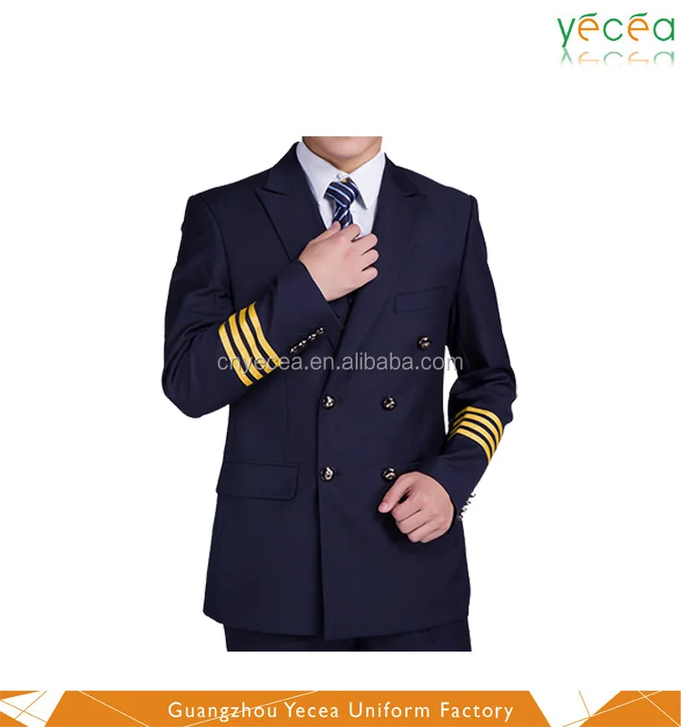 High quality custom fashionable airline pilot uniform for captain