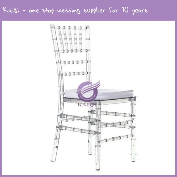 ZY23330 Wholesale wedding transparent plastic resin chiavari chairs