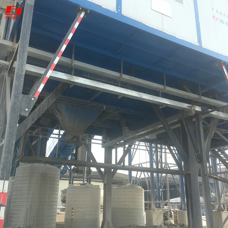 Tidy appearance Reduce noise and dust pollution HLS180 large-scale concrete mixing plant