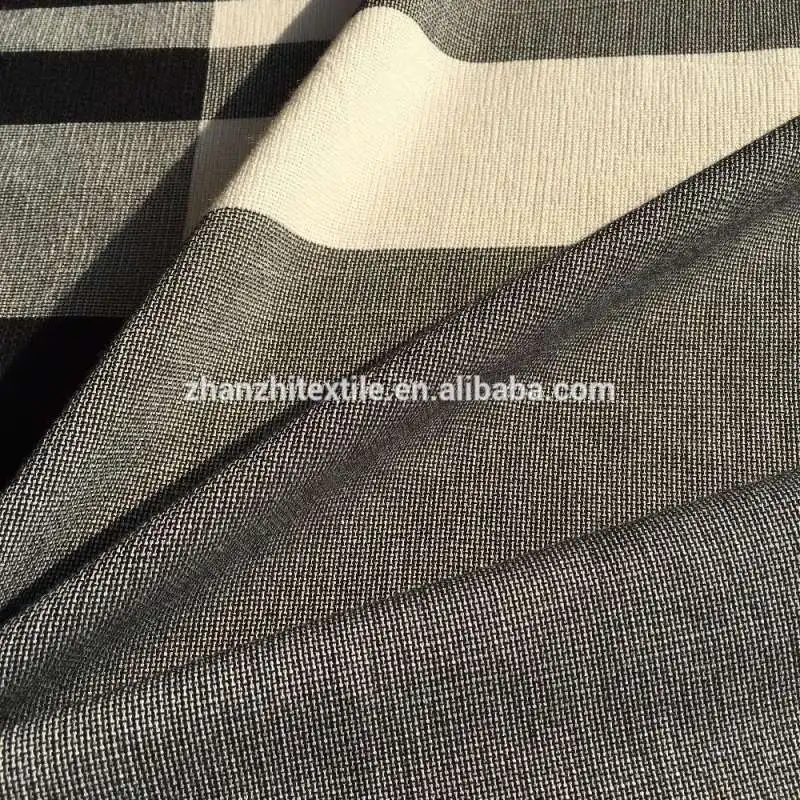 
the latest fashion woman shirt and skirt viscose cotton blend plaid fabrics 