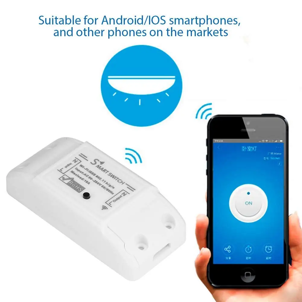 Tuya Wifi Switch Smart Breaker Wireless Remote Control electric for home appliances, compatible with Alexa DIY Home via phone