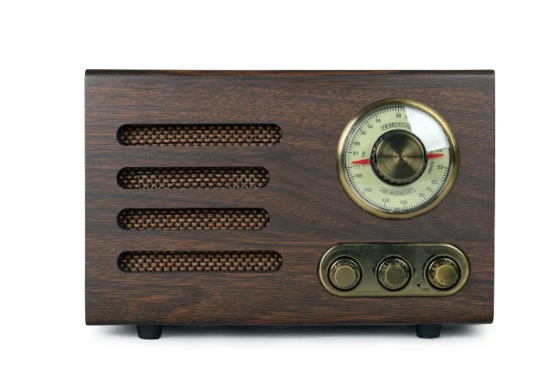 2019 BRANDNEW design vintage portable blue tooth speaker fm radio antique design wooden radio