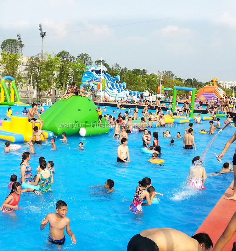 Professnal custom design moving water park with frame pool frame pool water park