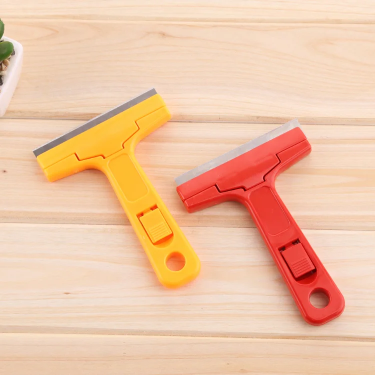 Portable Cleaning Shovel Knife  Floor Blades yellow glass rubber  Scraper