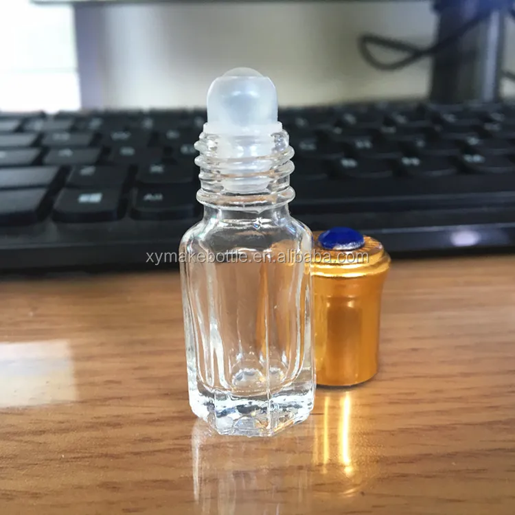 wholesale mini octagon attar glass bottles for perfume oil