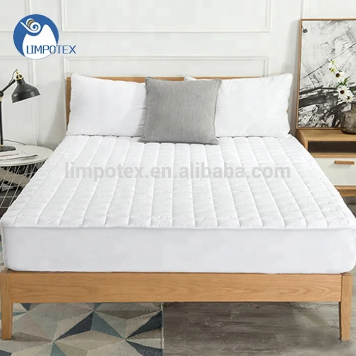 
Hotel used white tencel blend fabric waterproof mattress topper with fiber filling 
