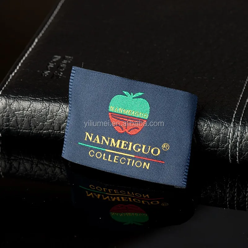 Customize Private High-Density Damask clothing label woven label tag for garment