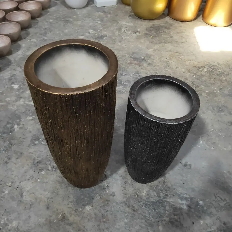 FRP Home Living Design Decorative Natural Sandstone Planter Pot