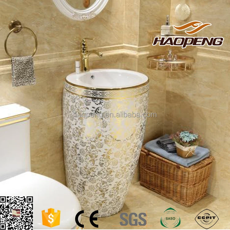 New Design Wc Sanitary Wares Bathroom Ceramic Pedestal Wash Basins (60714534254)