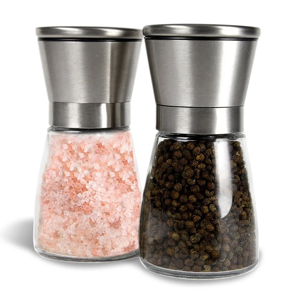 304# Stainless Steel Premium Salt and Pepper Grinders with Adjustable Ceramic Mill