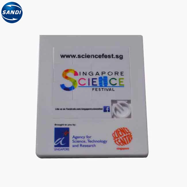 Cheap promotional plastic pvc custom slide puzzle with logo