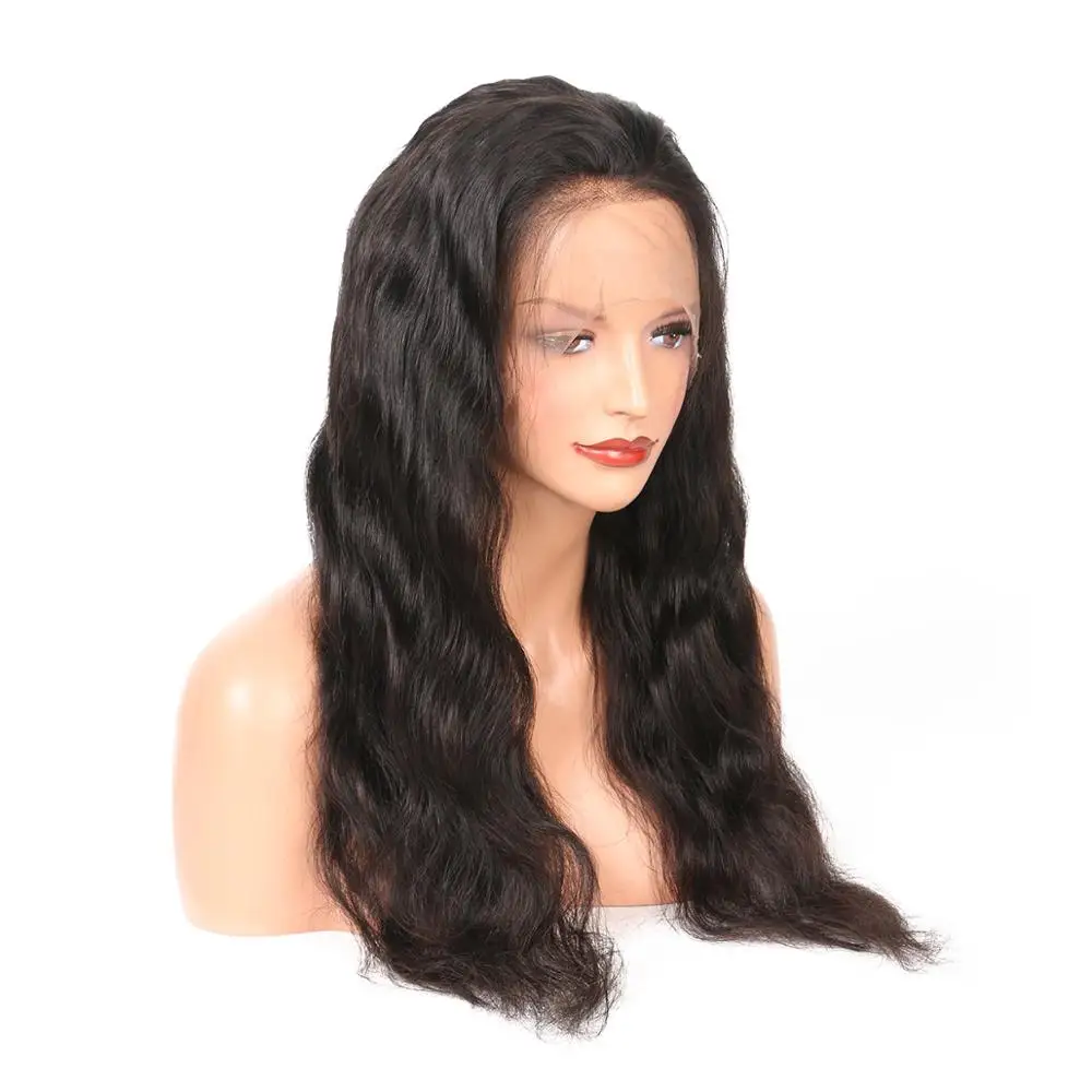 Wholesale 9A grade unprocessed natural human hair wig lace front for black woman