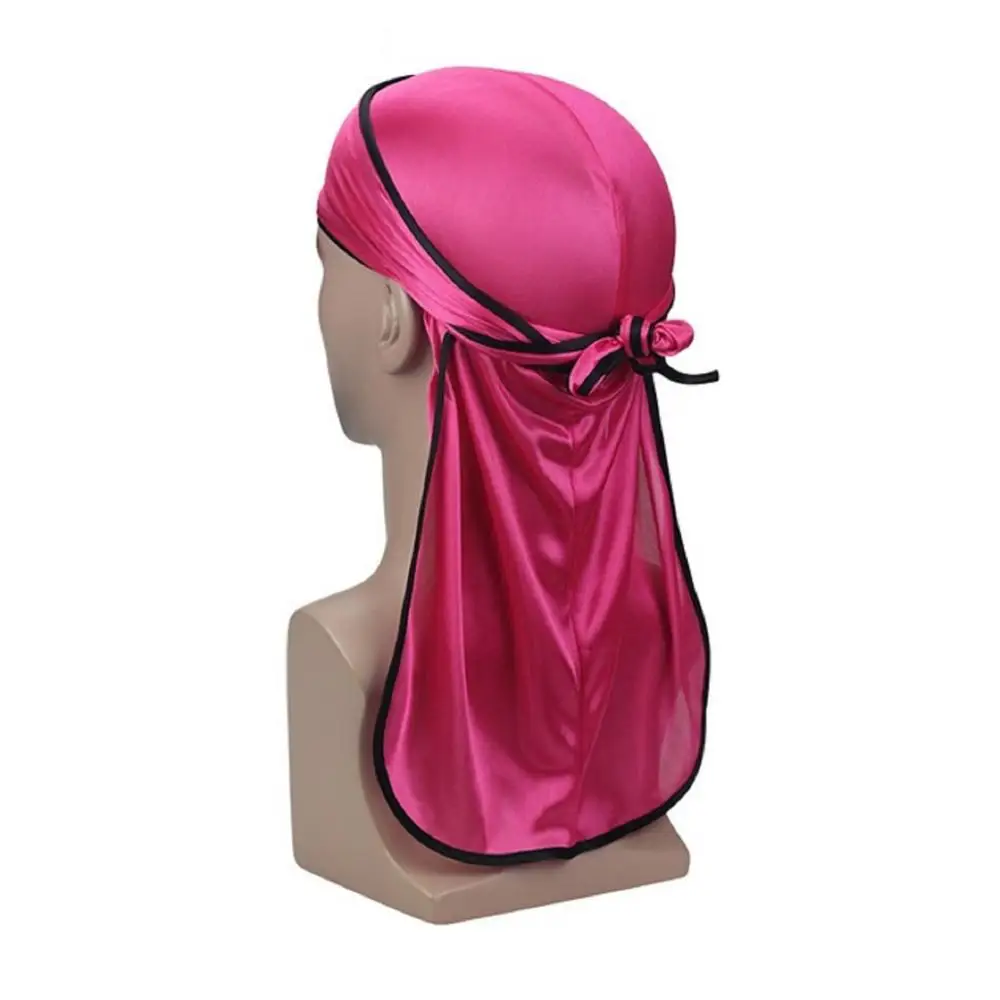  Синяя черная дюраг шелковая двухцветная Лучшая шляпа durag повязка на