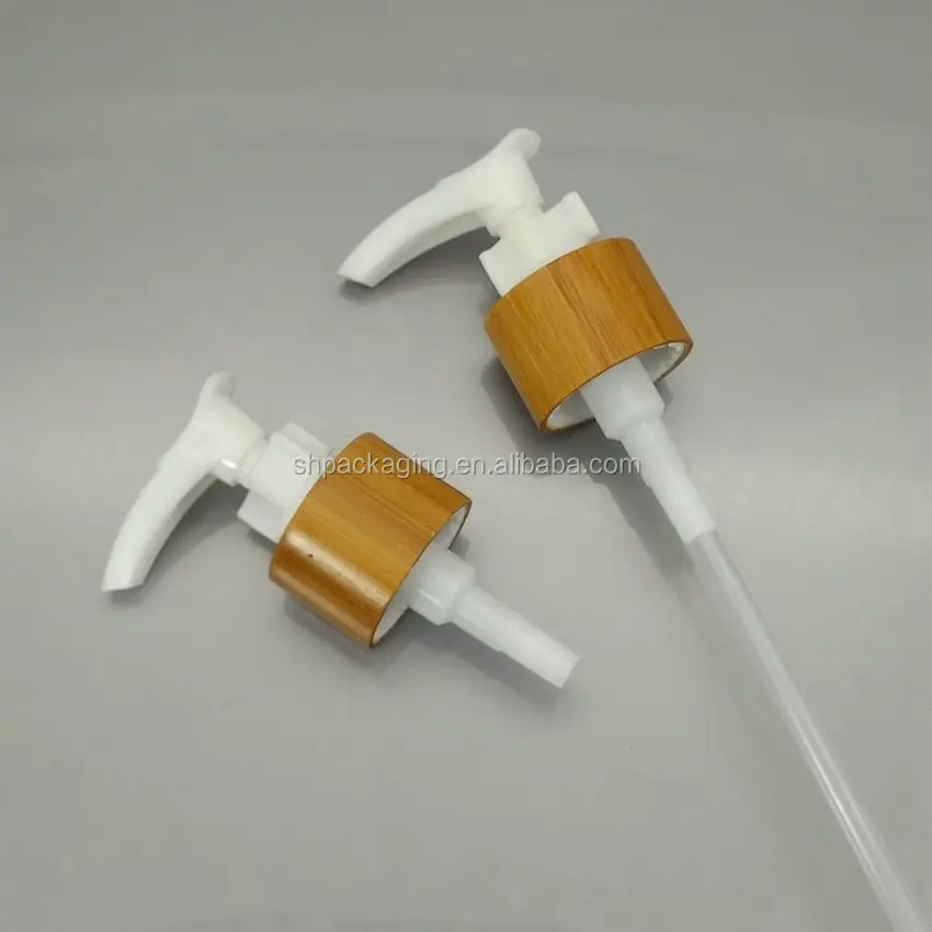 24 mm liquid soap pump wooden bamboo cosmetic packaging 24/410 plastic pump dispenser