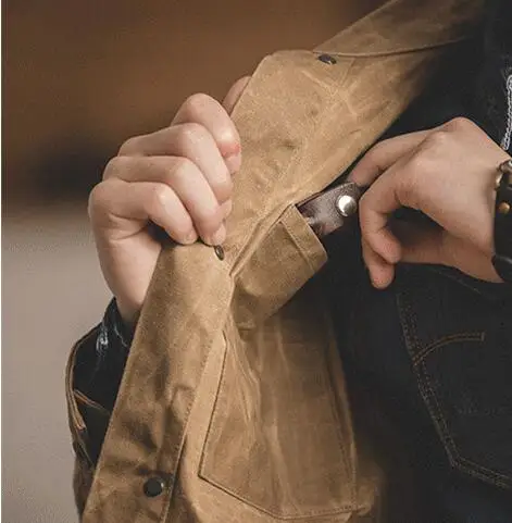
High Quality Waterproof Wax Canvas Jacket For Man 