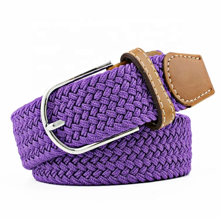 Quality Polyester Stretch Braided Woven Elastic Knitted Belt for Jeans