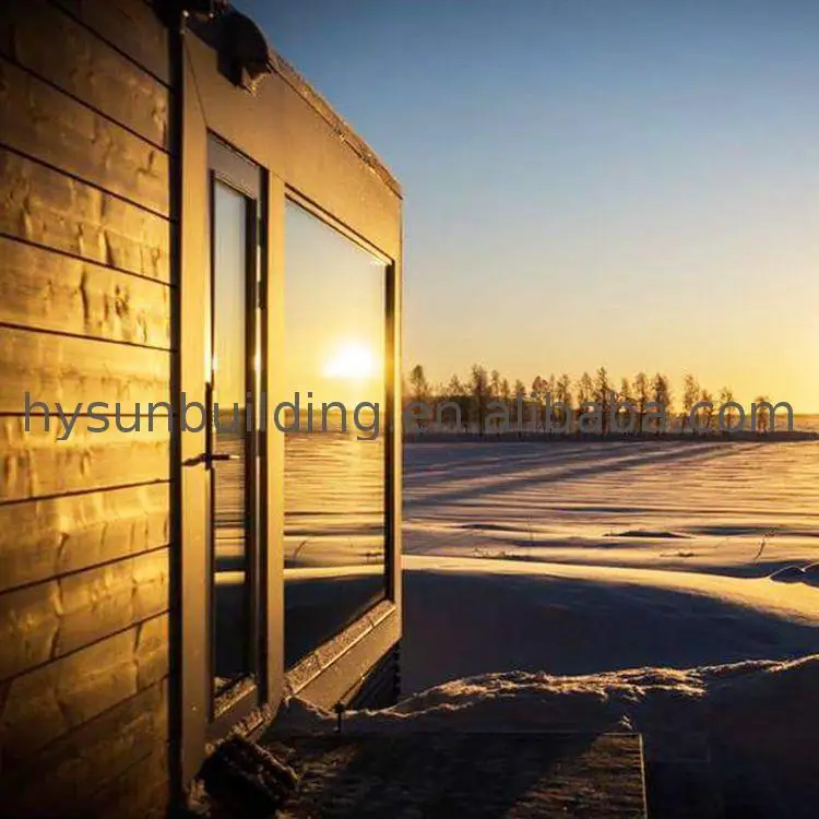 Hysun mobile prefabricated Professional tiny wooden house on wheel with best price