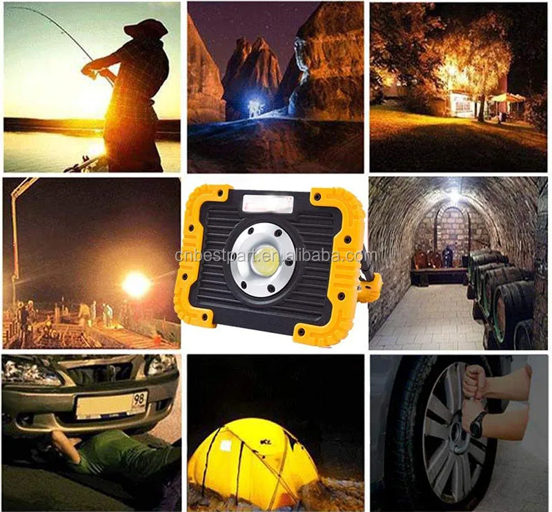 4400mAh 10W COB LED Work LIght Inspection Light for Car Truck Camping Construction Emergency Use with Power Bank function