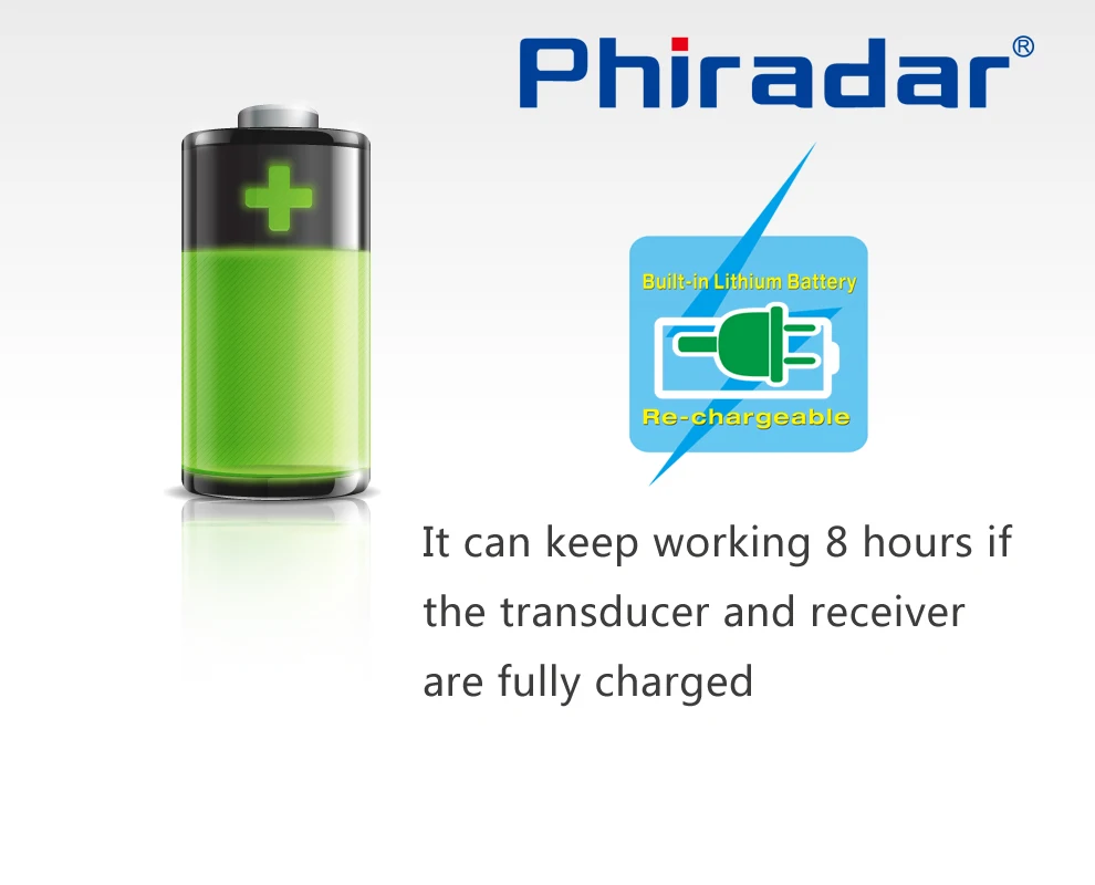 Phiradar 2.4GHZ wireless echo sounder color fish finder fish detector FF268W