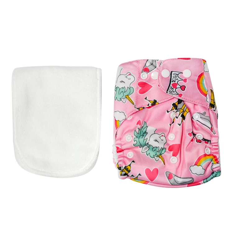 China wholesale reusable printed baby cloth diapers,plastic snap Washable baby diaper nappy