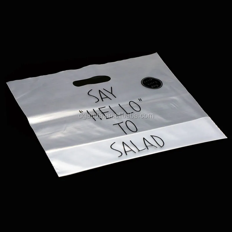 
recycled take away standard size eco friendly custom plastic shopping bag carrier with logos 