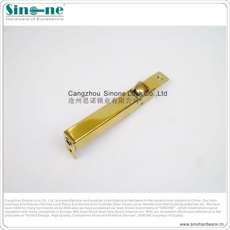 Fire Rated CE Approved PVD Stainless Steel 304 Golden Auto Square End Flush Bolt