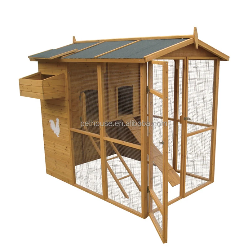 Big size wood chicken coop