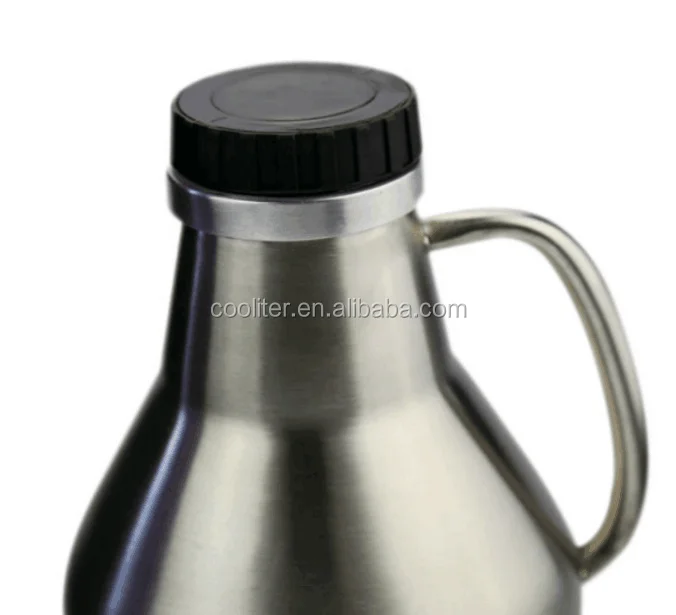 Vacuum Sealed Wide-mouth Growler 64 Oz Black