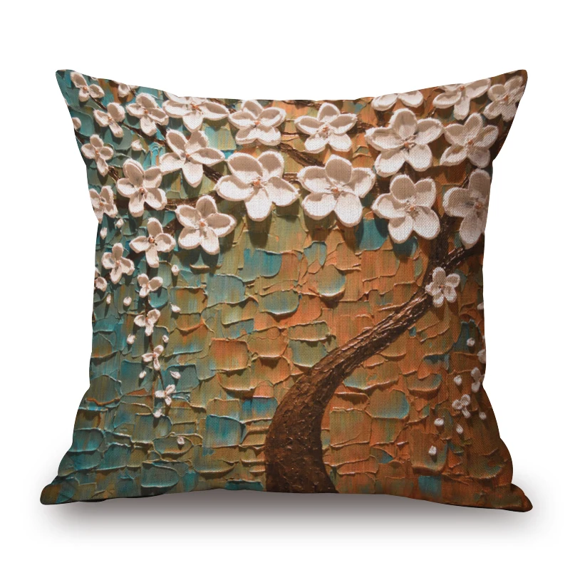 
European hot sale home decoration pillow cover back cushion covers oil tree pillow case high quality 